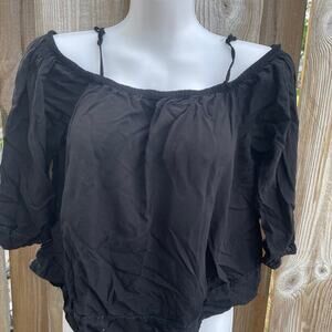 Black, Boho, Old Navy Top, Medium
